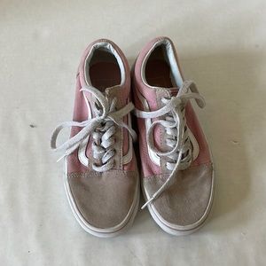 Vans Old Skool Pink Canvas Suede Shoes